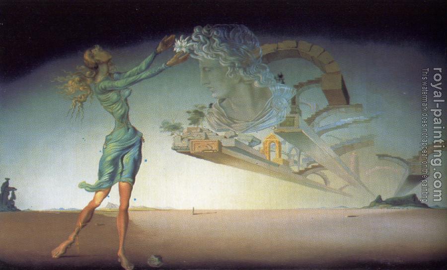 Salvador Dali : Desert Trilogy-Apparition of a woman and Suspended Architecture in the Desert.For Desert Flower perfume